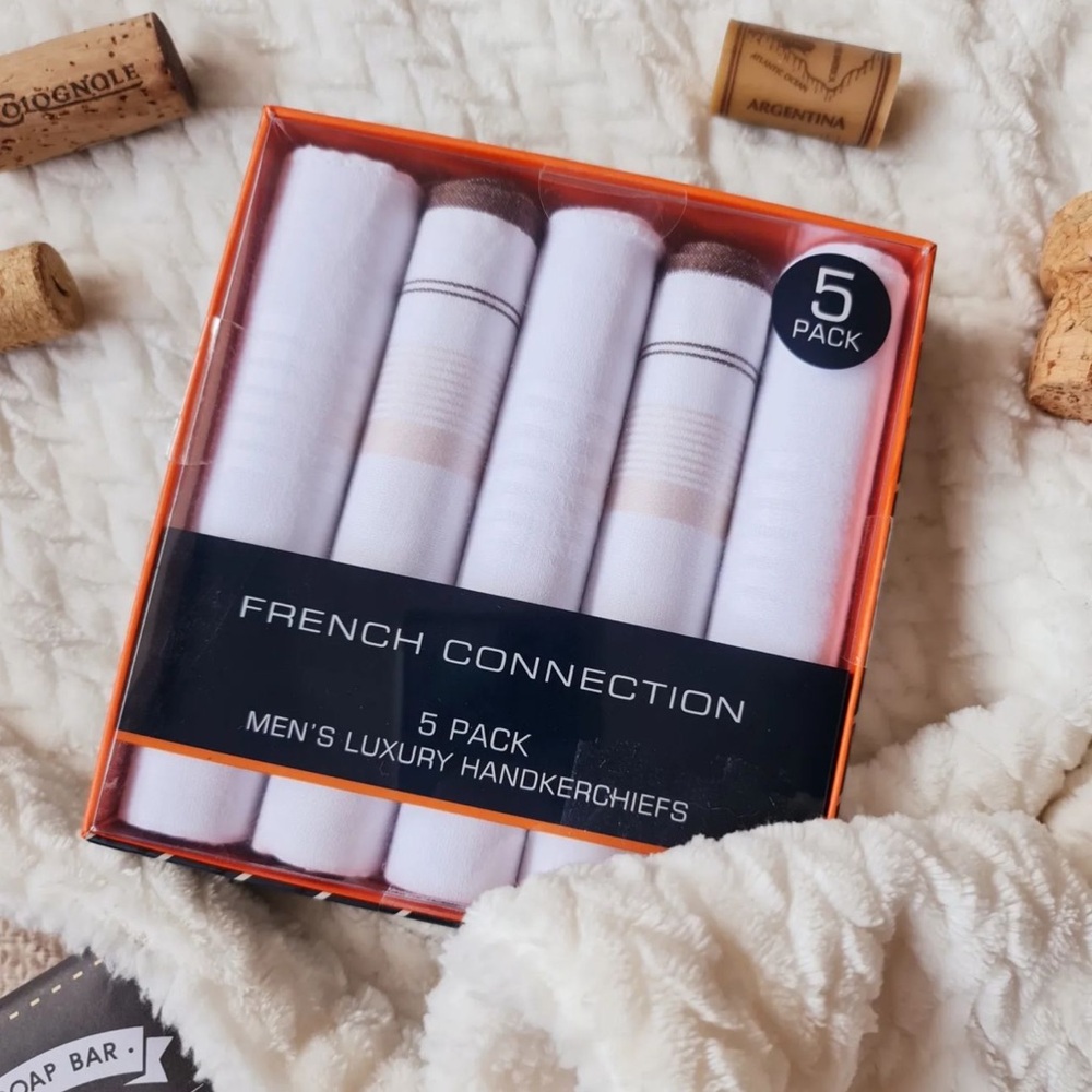 French Connection - 5 pack Luxury HandKerchiefs NEW